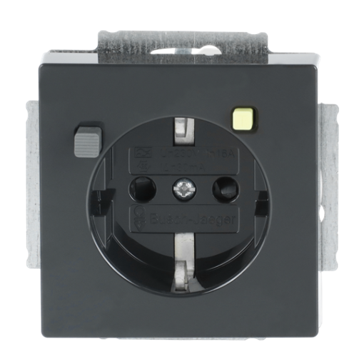 FI-Schukomat SCHUKO socket insert Safety Shutter anthracite - Platform 63