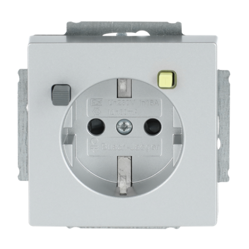 FI-Schukomat SCHUKO socket insert Safety Shutter aluminium silver - Platform 63