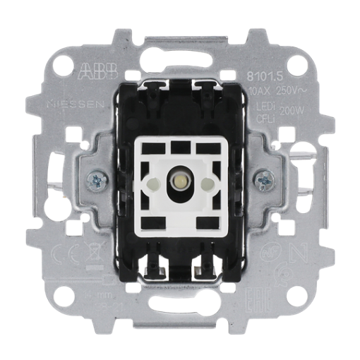 Insert Off switch 1-pole for 1 rocker, LED exchangeable 10 A