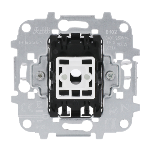 Insert Two-way switch for 1 rocker, LED exchangeable 10 A