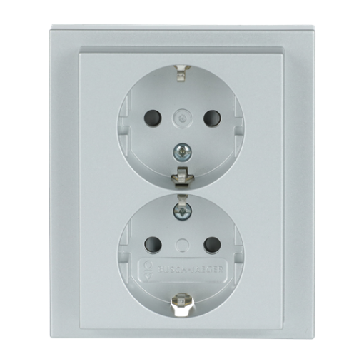 Socket Outlets Safety Shutter without claw aluminium silver - Platform 63