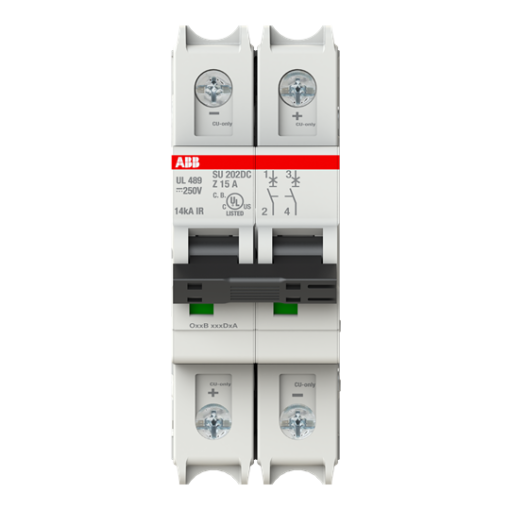 Miniature Circuit Breakers MCBs - SU200DC - 2P - 15 A - Z