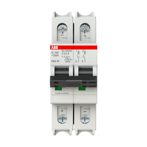 Miniature Circuit Breakers MCBs - SU200DC - 2P - 0.5 A - Z