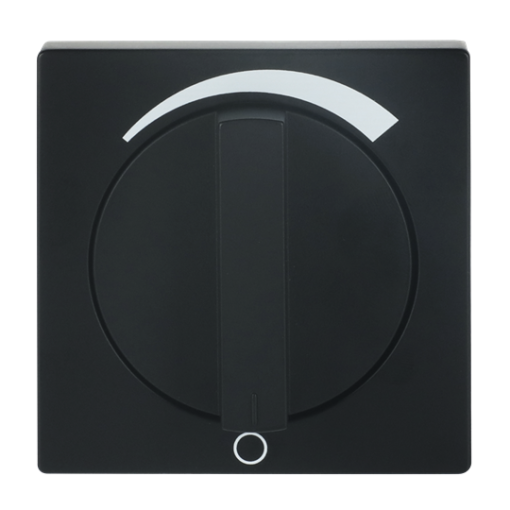 Cover plate with legend Loudspeaker Turn button black matt - Platform 63