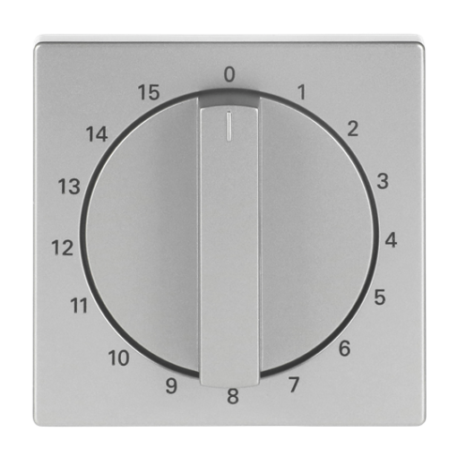 Cover plate with legend 1 ... 15 Min for Time switch, Turn button stainless steel - Pure Stainless Steel