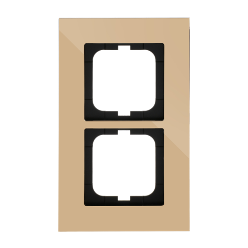 Cover frame 2-gang gold - carat