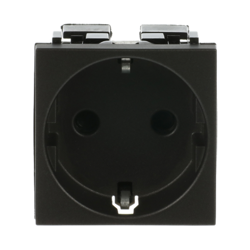 Socket outlet insertcover Protective contact SCHUKO Without imprint Anthracite - Zenit