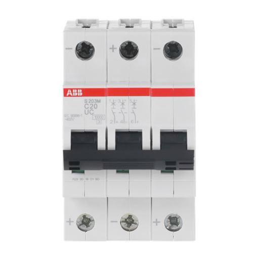 Miniature Circuit Breaker - S200MUC - 3P - 20 A - C - AC 10 kA