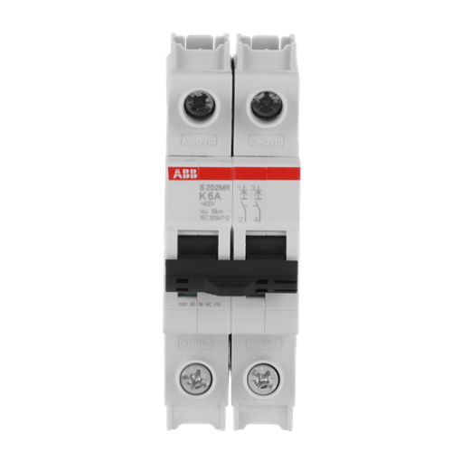 Miniature Circuit Breaker - S200MR - 2P - 6 A - K - 230 V AC 10 kA