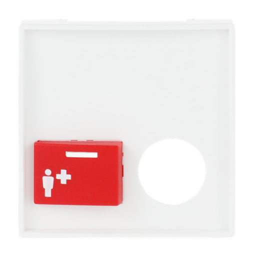 Cover plate Call module 1 gang Red studio white - Platform 63