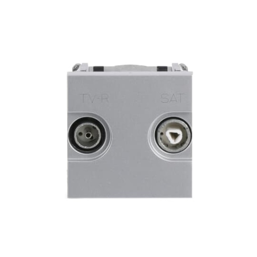 Insertcover SAT 2 gang Silver - Zenit