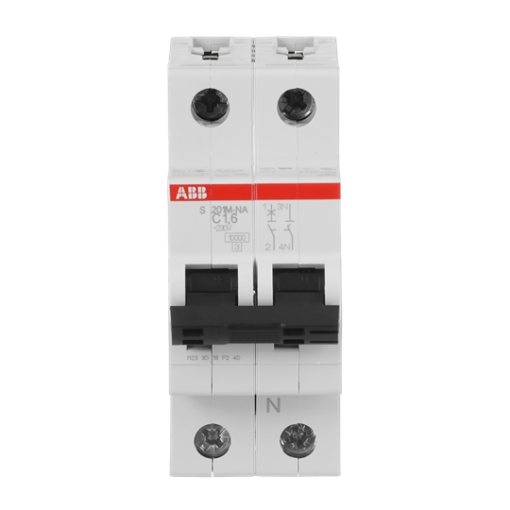 Miniature Circuit Breaker - S200M - 1PN - 1.6 A - C - AC 10 kA