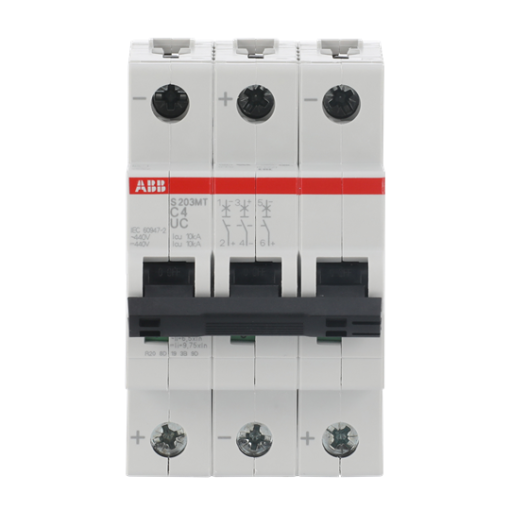 Miniature Circuit Breaker - S200MTUC - 3P - 4 A - C - AC 10 kA