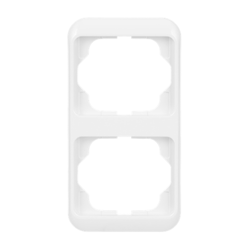 Cover frame 2-gang studio white - alpha nea