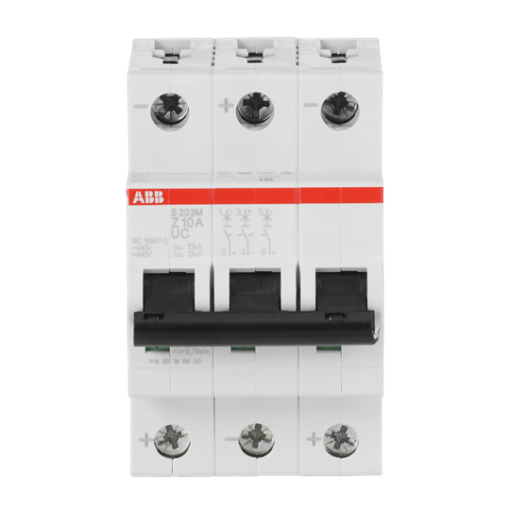 Miniature Circuit Breaker - S200MUC - 3P - 10 A - Z - AC 10 kA