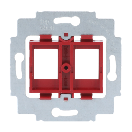 Flush Mounted Inserts Modular Jack Straight version 2gang red