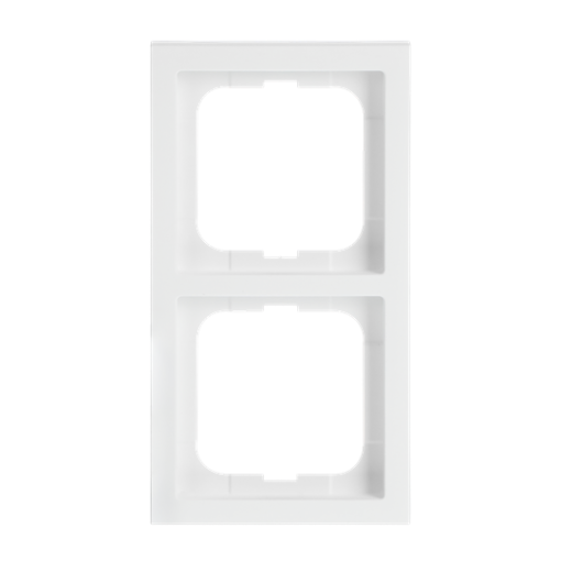 Cover frame 2-gang studio white matt - future linear - matt
