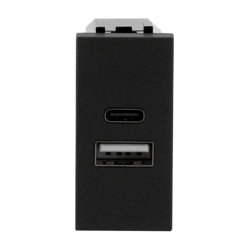 USB charger Breakout cable with USB AC Anthracite - Zenit