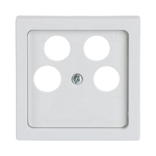 Cover plate SAT 4 gang studio white - Platform 63