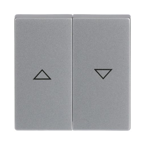 Rocker with legend Symbol "arrows" for Venetian blind, Two-part rocker aluminium silver - Platform 63