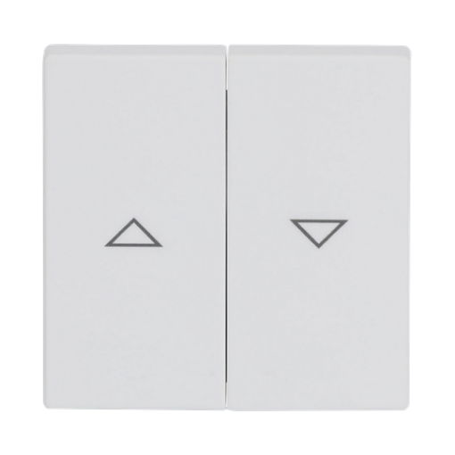 Rocker with legend Symbol "arrows" for Venetian blind, Two-part rocker studio white matt - Platform 63