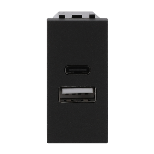 USB charger Breakout cable with USB AC Anthracite - Zenit