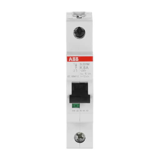Miniature Circuit Breaker - S200M - 1P - 8 A - K - AC 10 kA