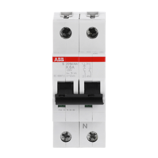 Miniature Circuit Breaker - S200M - 1PN - 6 A - K - AC 10 kA