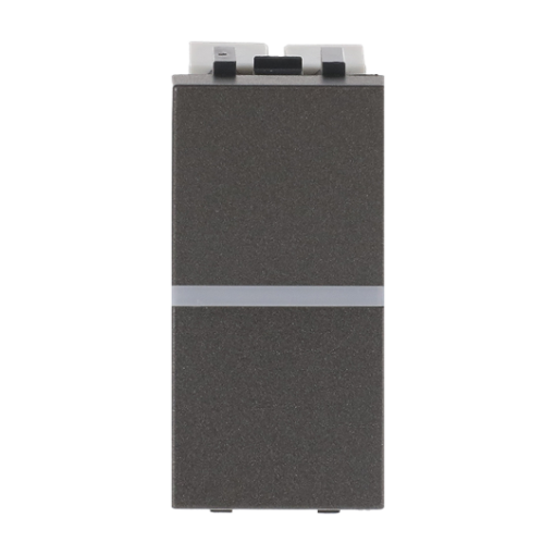 Insertcover Without imprint Push button, Single push button 1P 1NO 0NC 1CO Anthracite - Zenit