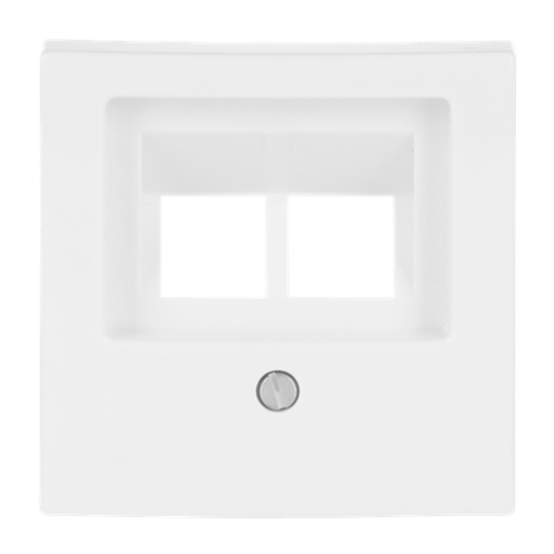 Cover plate UAEIAE ISDN 2 gang alpine white - Busch-balance SI