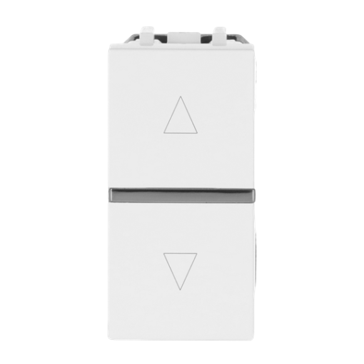 Blind control insertcover 1gang 1-pole push button 1 rocker White - Zenit