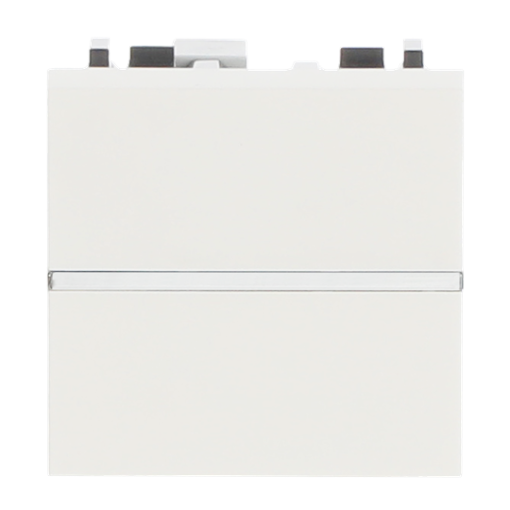 Insertcover Without imprint Push button, Single push button 1P 1NO 0NC 1CO White - Zenit