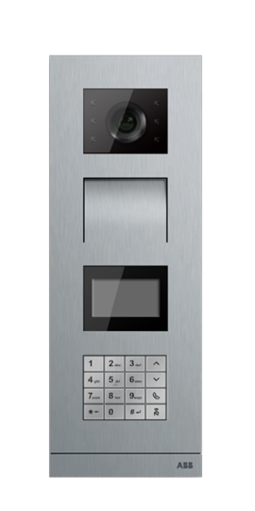 Video outdoor station with keypad, with ID card reader, stainless steel
