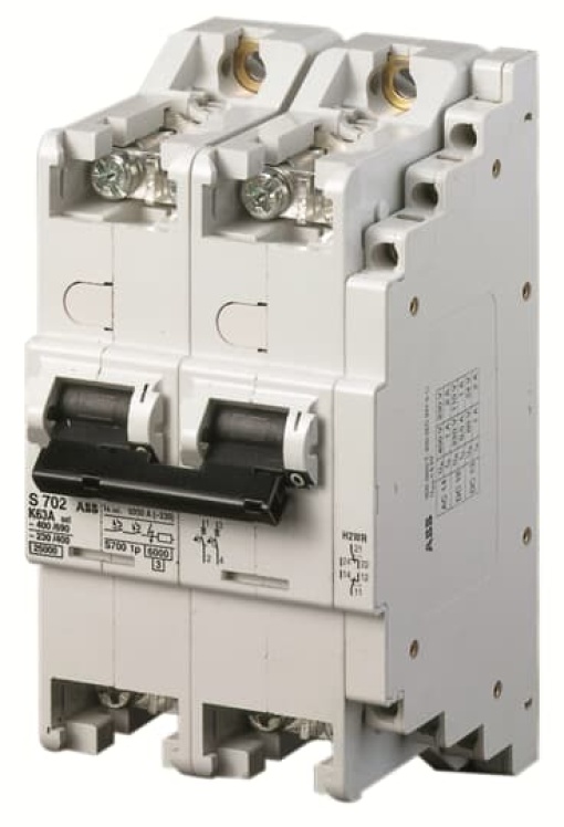 S702-E100H2WR sel. main CB  AUX E-Char.,100A,25kA,2P,2xCO