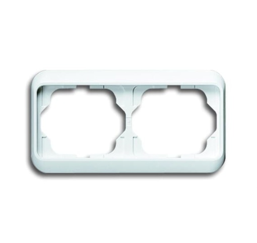 Cover frame 2-gang studio white - alpha nea