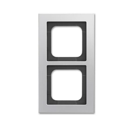 Cover frame 2-gang titanium - Busch-axcent pur