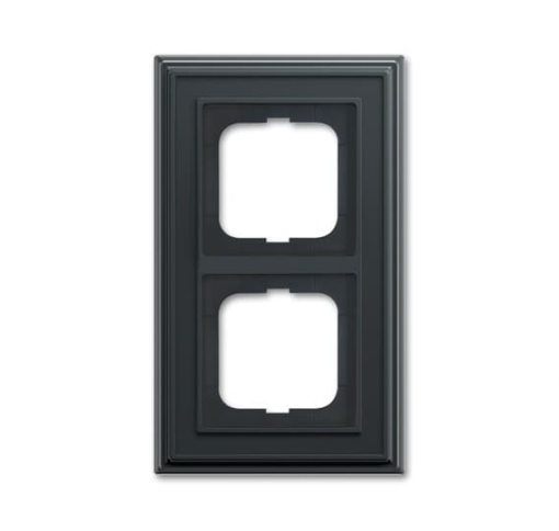 Cover frame 2-gang anthracite - Busch-Dynasty