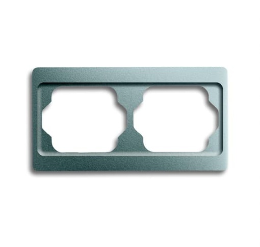 Cover frame 2-gang titanium - alpha exclusive