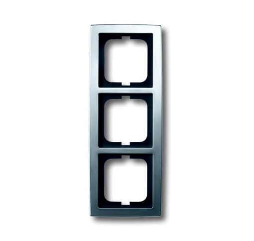 Cover frame 3-gang chrome matt - solo