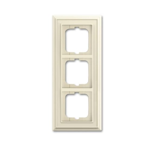 Cover frame 3-gang ivory white - Busch-Dynasty