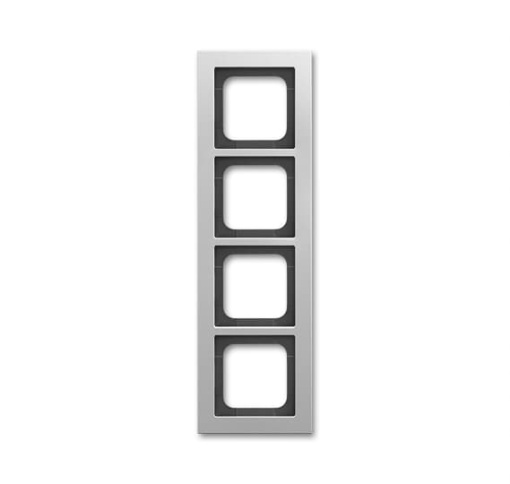 Cover frame 4-gang titanium - Busch-axcent pur
