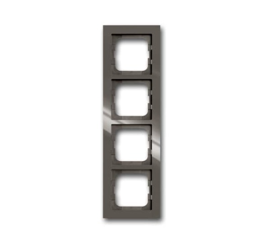 Cover frame 4-gang entrée grey - Busch-axcent