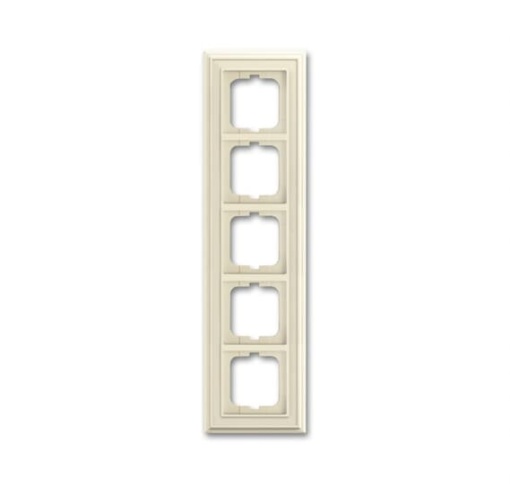 Cover frame 5-gang ivory white - Busch-Dynasty