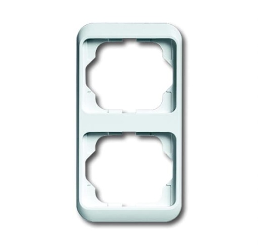 Cover frame 2-gang studio white - alpha nea
