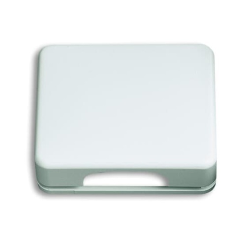 Cover plate 50x50 mm with Hinged Lid Telecommunication inserts studio white - alpha