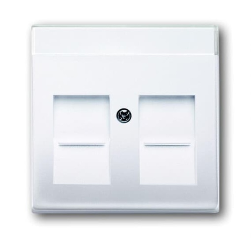 Data  Telecommunication  Antenna Modular Jack 2 gang studio white - Platform 63