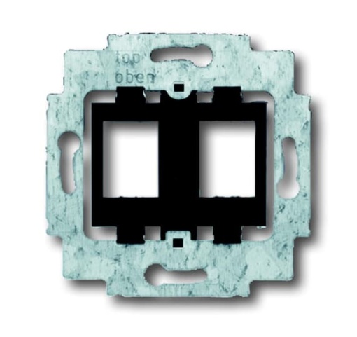 Flush Mounted Inserts Modular Jack Straight version 2gang black