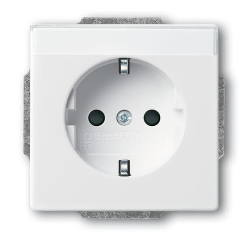 Socket Outlets Safety Shutter with label space studio white - Platform 63