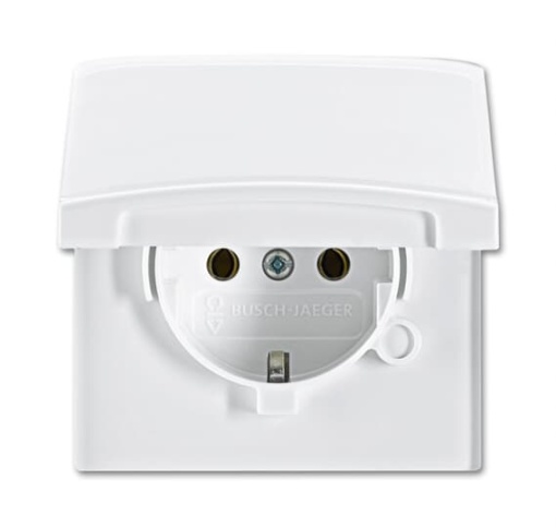 Socket Outlets with Hinged Lid alpine white - Allwetter 44 IP 44