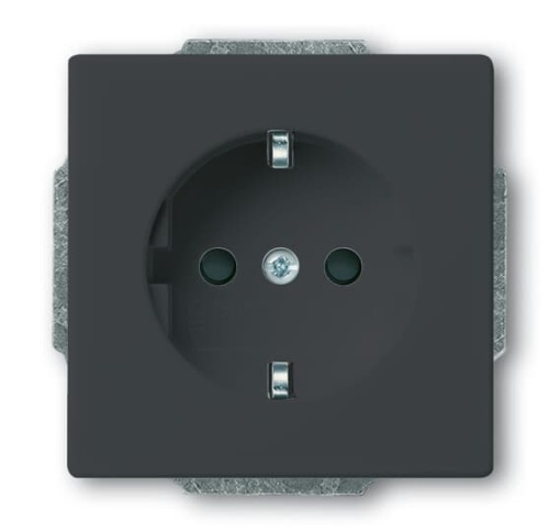 SCHUKO socket insert Safety Shutter with screw terminals anthracite - Platform 63